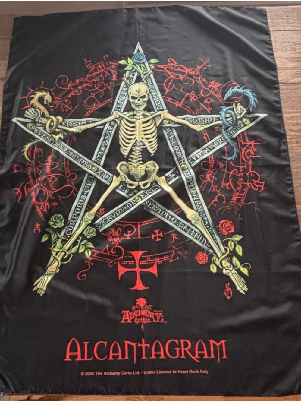 5/$25 Rare 2004 The Alchemy Carta - Alcantagram Pantagram Gothic Tapestry/Scarf